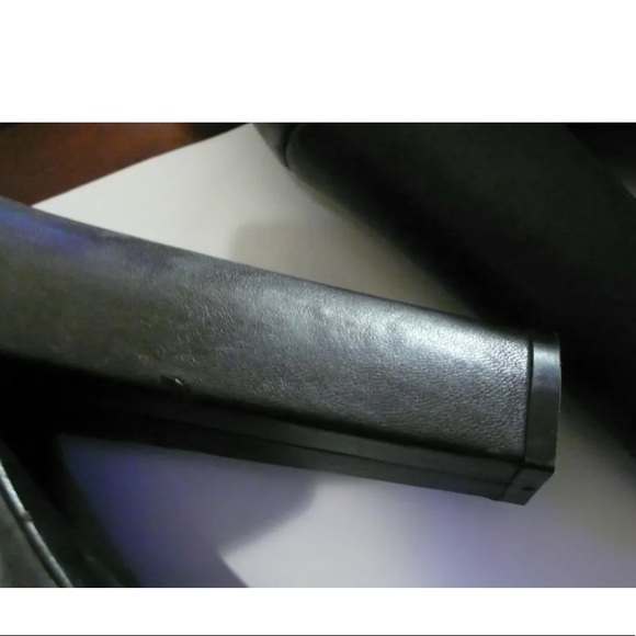 O L'AUTRE CHOSE Brown Leather Platform Heels Pull On Booties 37.5 - Picture 13 of 14